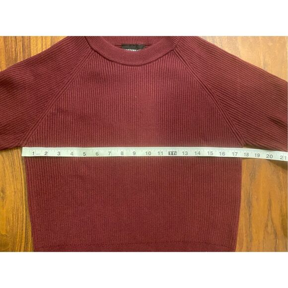 Fortune + Ivy Women's Burgundy Annella Fitted Ribbed Top & Skirt Set Small NWT - Picture 2 of 16